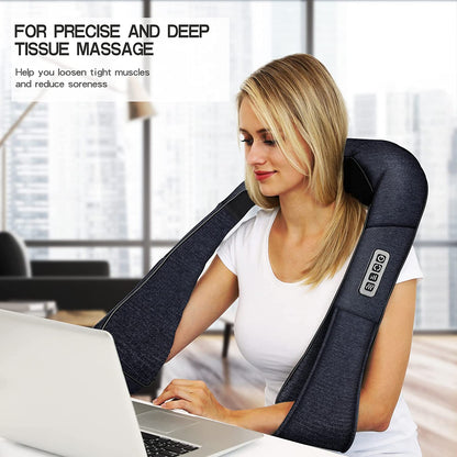 Mothers Day Gifts for Mom Wife Women, Shiatsu Back Shoulder and Neck Massager with Heat, Electric Deep Tissue 4D Kneading Massage, Best Gifts for Men Dad Husband, Fathers Day, Christmas
